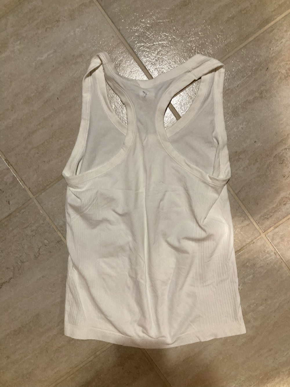 Joe Fresh Women’s White Ribbed Racerback Tank Top - Picture 3 of 3